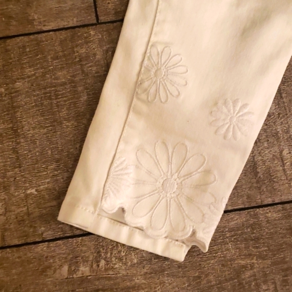 Celebrity Gold White ankle Jeans sz8 [637]